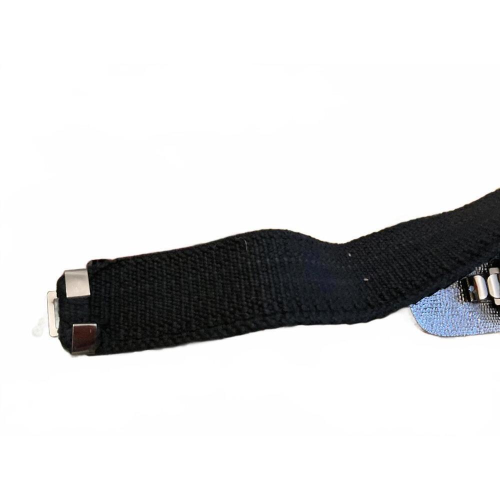 Vintage Elegant Black Sequined Belt with Decorative Silver Buckle - Picture 10 of 11